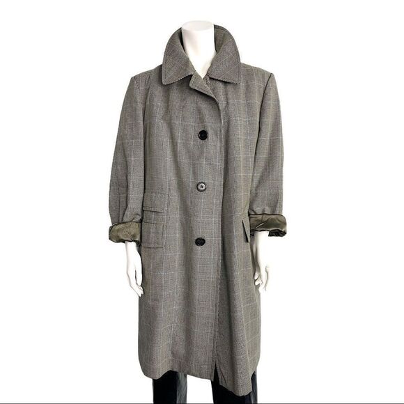 Vintage Aquascutum wool blend houndsthooth coat - Picture 2 of 15